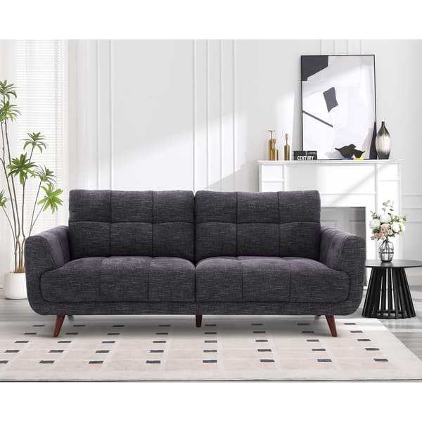 Soffa Steve 213x88x90 cm mörkgrå tyg