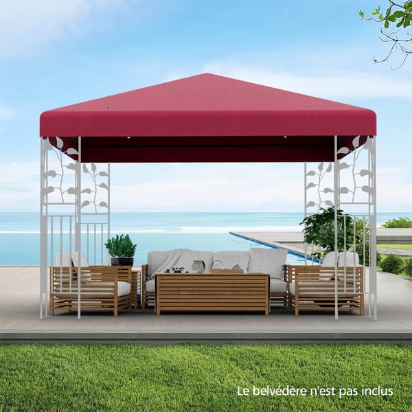 Pavilion Erstatningsdug 300x300 cm vinrød