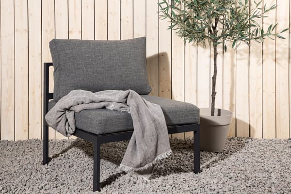 Lounge stol midtersektion 70x70x30 cm sort
