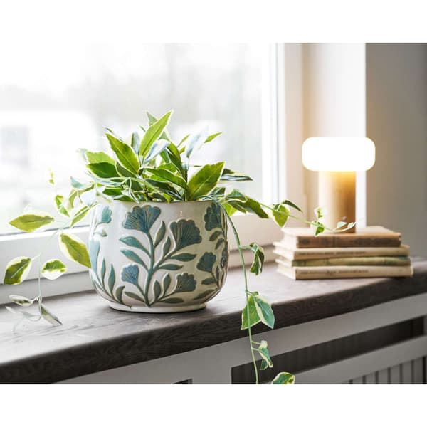Kruka, Flowerpot, vit, keramik