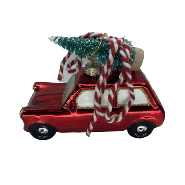 Juleophæng 10 cm Glas, Joy Car