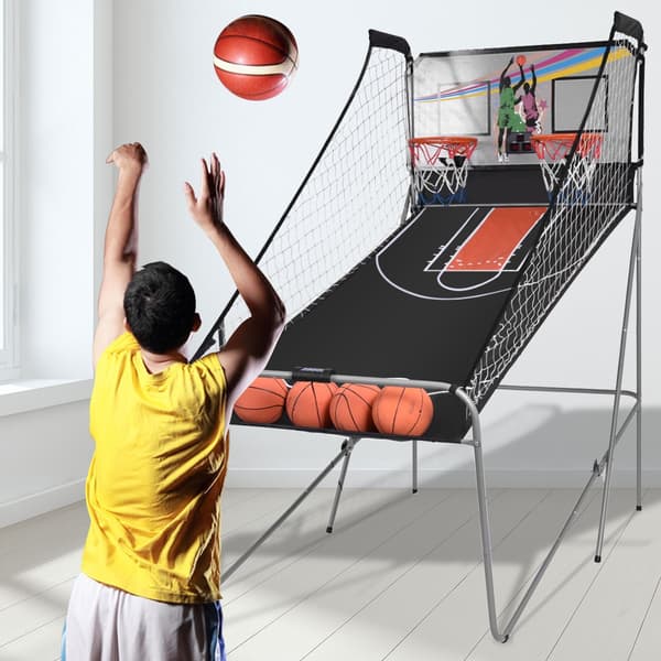 Basketball arkadespil 8-i-1 107x202x205 cm sort