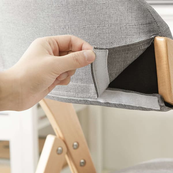 Sammenklappelige spisebordsstole, 47,5x59x77 cm, lysegrå, træ