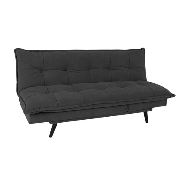 Soffa Säng SPRY 193x92x89 cm Svart Sammet