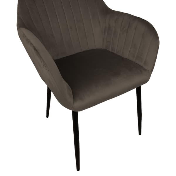 Stol Evelin 58x59x81 cm brungrå sammet