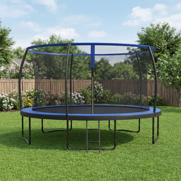 Trampolin 427x270 cm Sort Udendørs