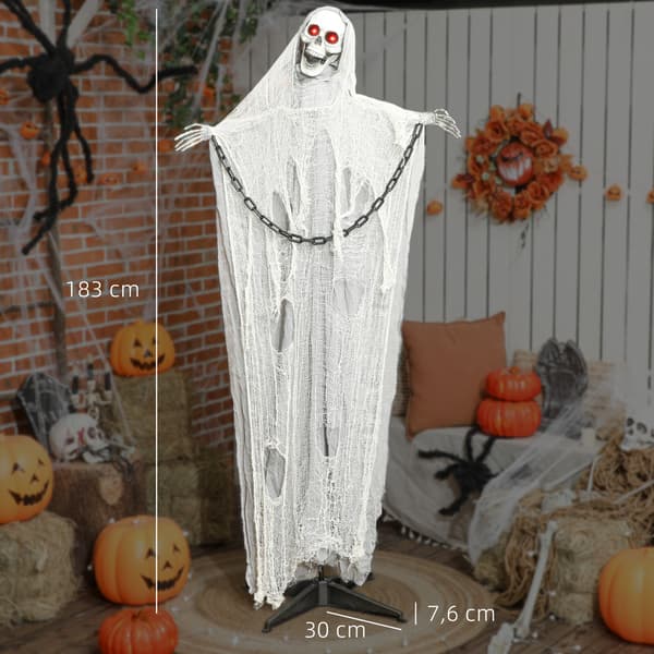 Halloween Dekoration Grim Reaper 70x16x183 cm grå
