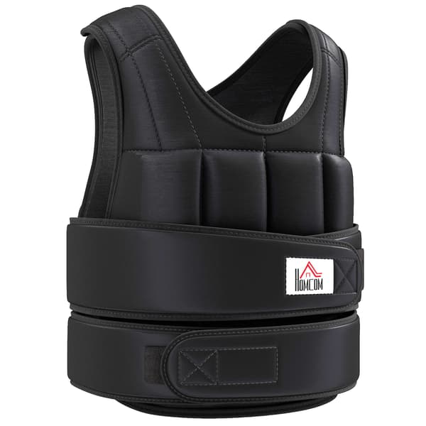 Viktväst 10 kg justerbar 60x50 cm svart
