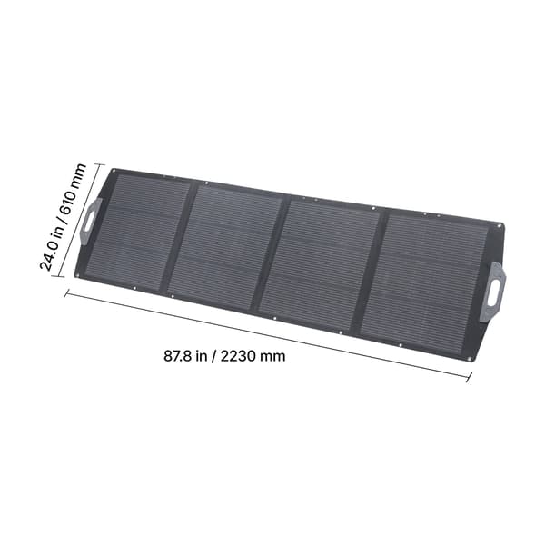 Sammenklappeligt monokrystallinsk solpanel 223x61x5,5 cm bærbart
