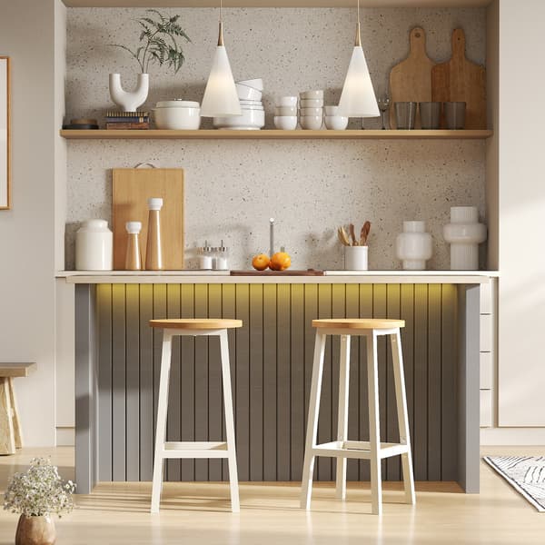 Barstolset, 32x65 cm, Beige, Stål