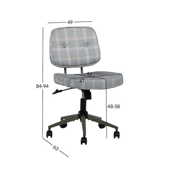 Kontorstol Cedric 49x63x84-94 cm Grøn