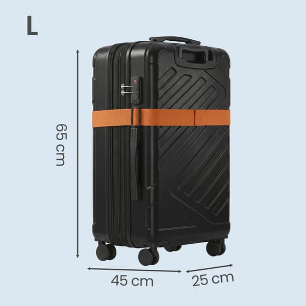 Kuffert 65x45x25 cm Sort ABS-plast