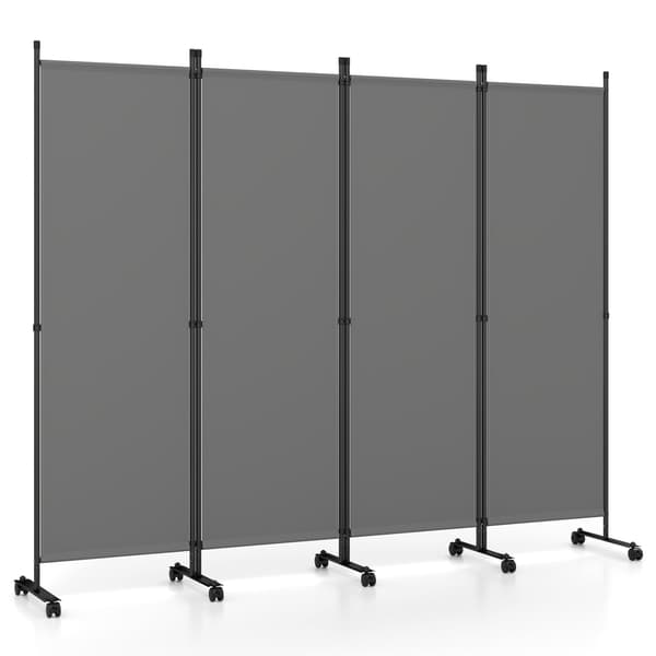 Rumdeler 4-panel 221x36x173 cm grå