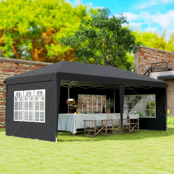 Pavillon, 295x585 cm, Sort, Vandtæt Polyester