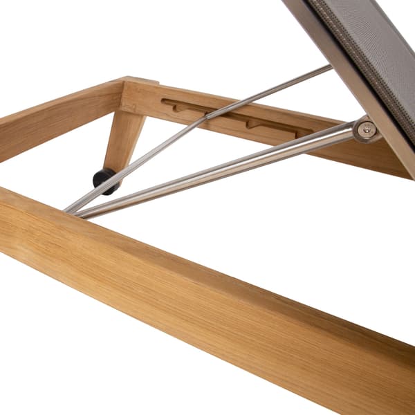 Däckstol 72x210x36,5 cm Beige Teakträ