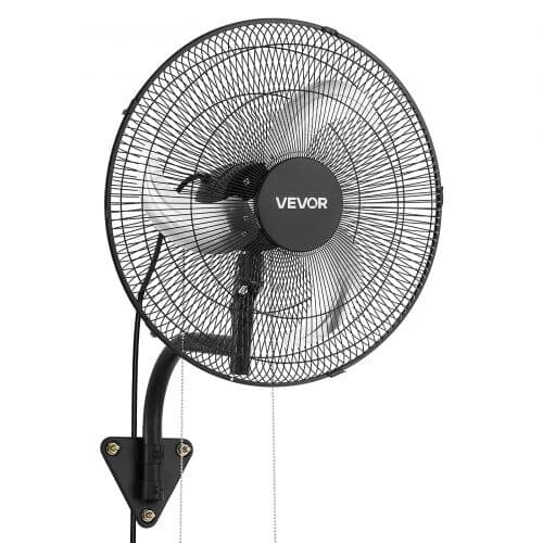 Vægbeslag ventilator 51x54x70 cm sort