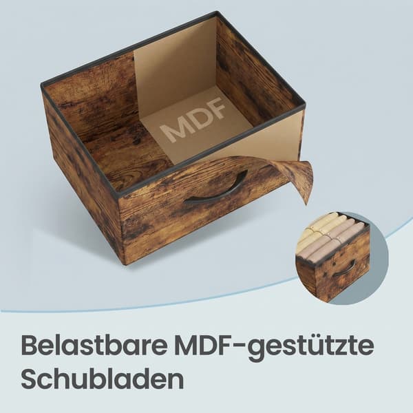 Kommode 10 stoffskuffer