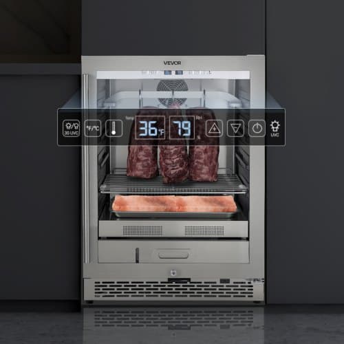 Dry Aging Køleskab, 59,5x57,5x82 cm, Rustfrit Stål