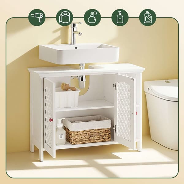 Badeværelsesskab 80x31,5x60,5 cm Hvid MDF