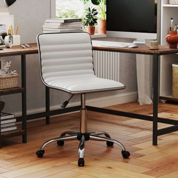 Kontorstol, 51x45x82-97 cm, Hvid/Sort , Star