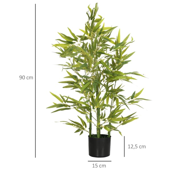 Tekokuitubambu 5 vartta 90 cm Vihreä