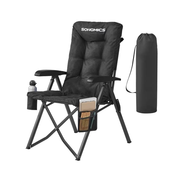 Campingstol 70x59,5x110 cm Sort Foldbar