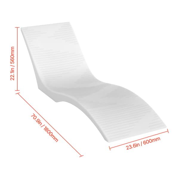 Pool-liggestole, sæt af 2, 180x60x56 cm, PE-materiale