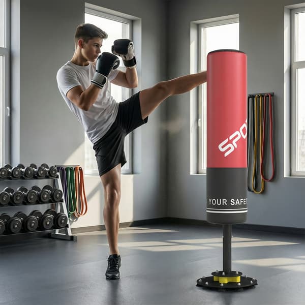 Fristående boxsäck 38x135 cm Röd Stål
