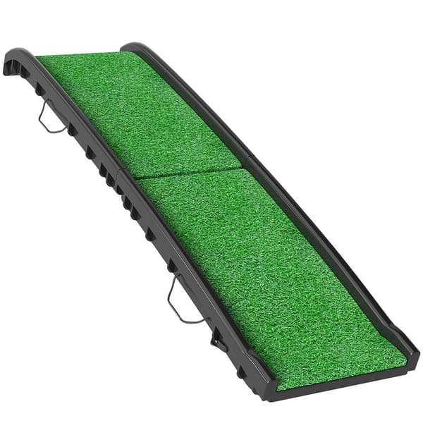 Hunderrampe, 155x38.5x15.5 cm, Sort, Plastik