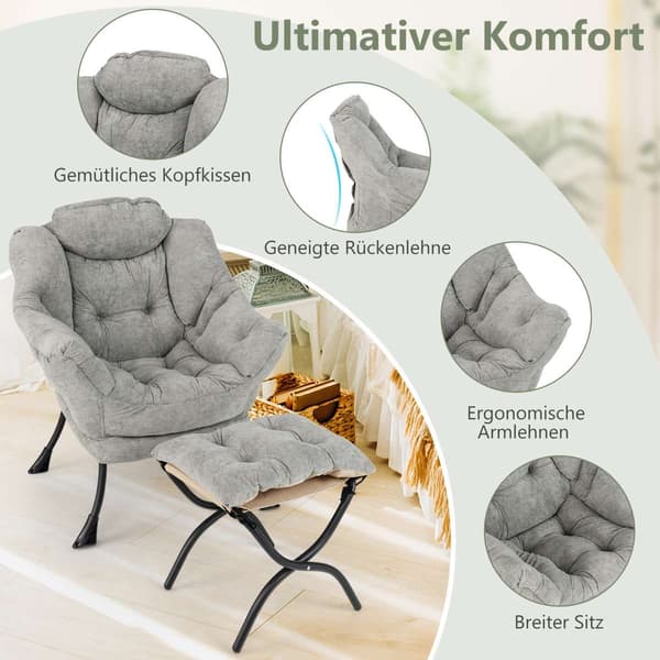 Loungeside Stol, 81x77x96 cm, Grå/Beige , Star