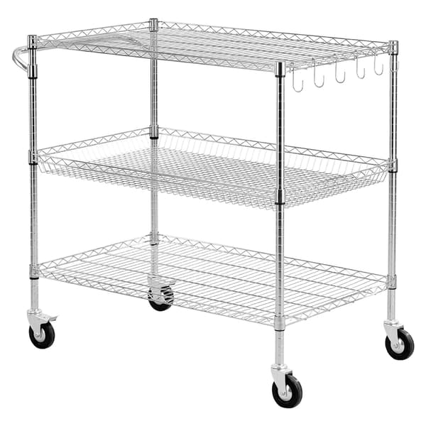 Utilityvagn 102x63x104 cm Silver Stål