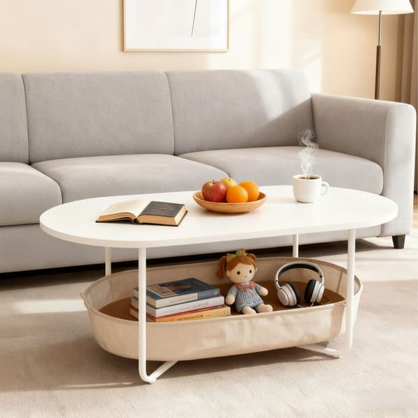 Soffbord, Ovalt, Beige, Kodustaar