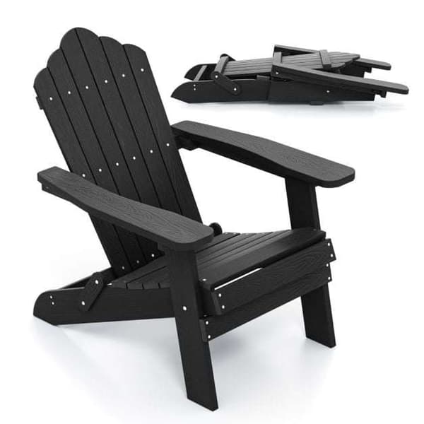 Sammenklappelig Adirondack-stol, 88x77x95 cm, Sort/Marineblå , Star