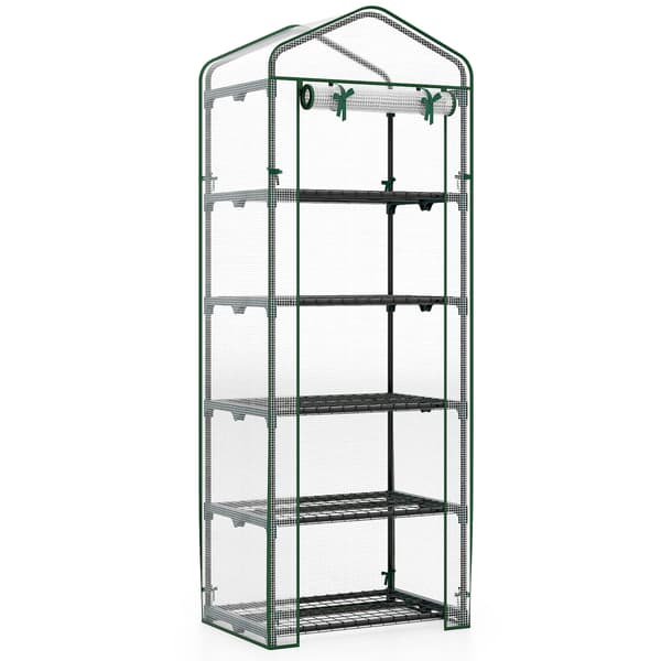 Mini drivhus, 68.6x48.3x190.5 cm, hvid