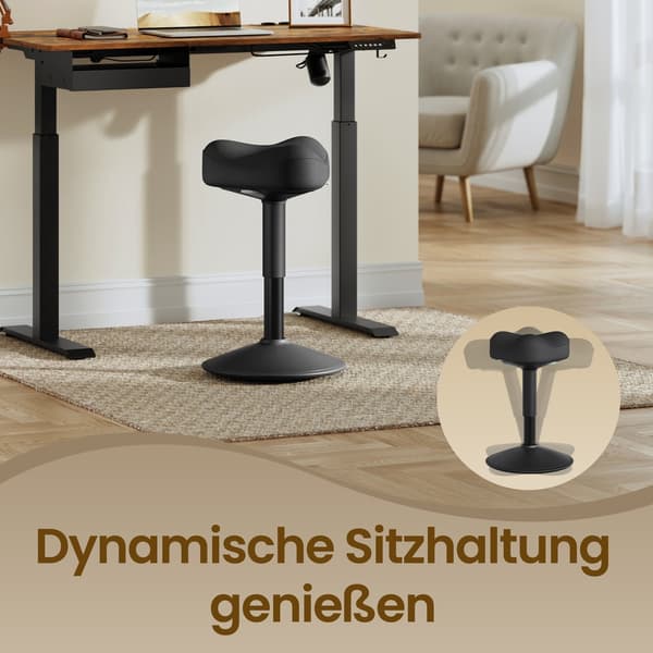 Ståstol 36x36,5x48-65,5 cm Sort Justerbar