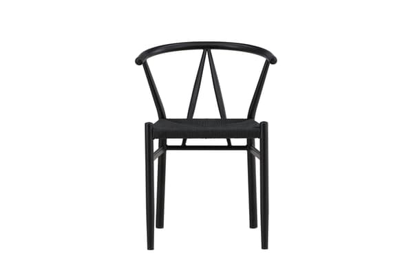 Spisebordsstol Alfons 41x46x41 cm Sort Stål Reb