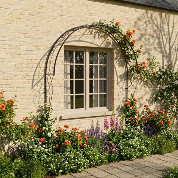 Rose Arch 105x100x21 cm Sort Stål, Kodustaar
