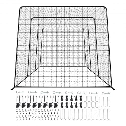 Baseball slagbur, 1200x368x310 cm, Sort, Net
