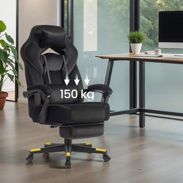 Gamingstol 72,4x69,7x118-128 cm Sort