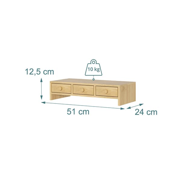 Bildskärmsställ med 3 lådor, Kodustaar