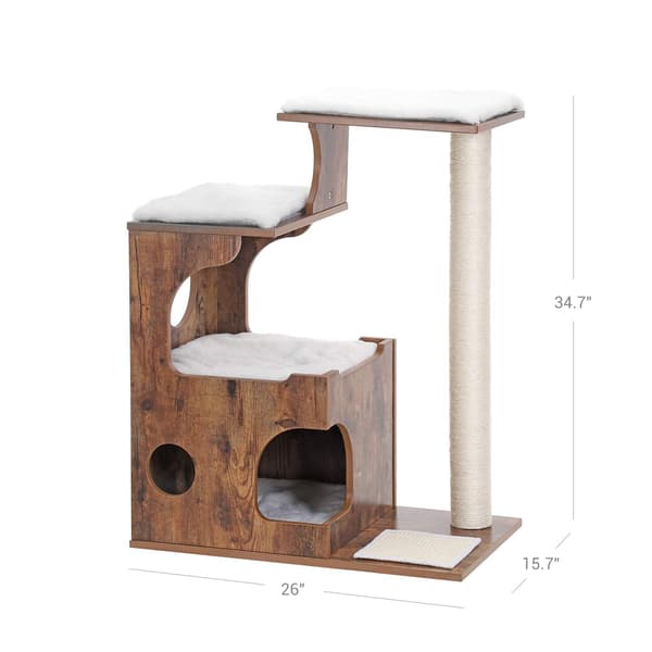 Kattträd 66x42x88 cm Brun MDF