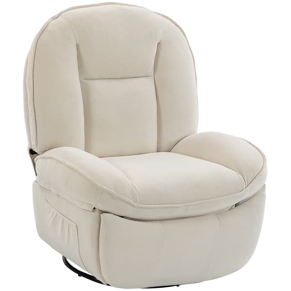 Lænestol 93x91x104 cm Creme Chenille polstring