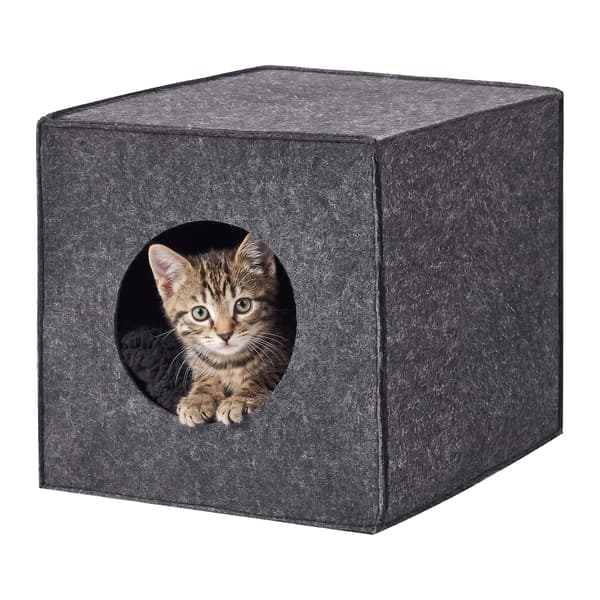 Cat Cave filt hopfällbar grå förvaring, Kodustaar