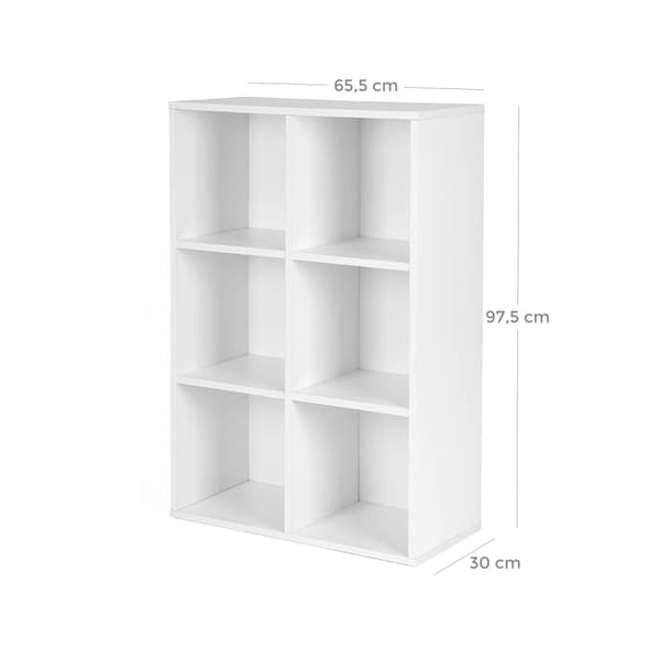 Bokhylla 97,5x65,5x30 cm Vit Förvaring