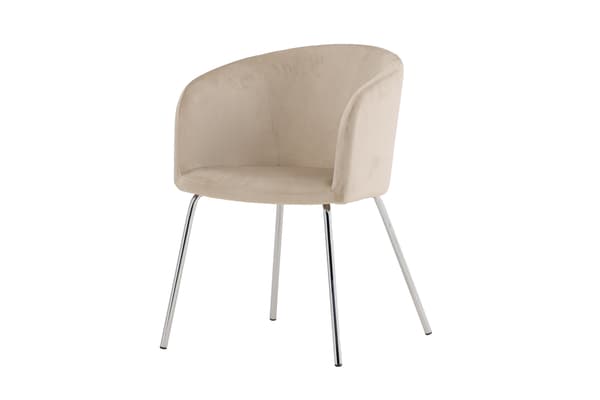 Spisebordsstol Berit Beige Fløjl