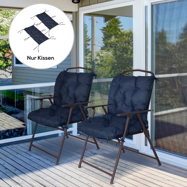 Sittdyneset, 98x50x8 cm, Blå, Tyg