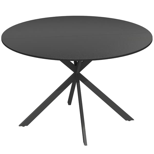 Spisebord, 120x75 cm, Sort, Stål