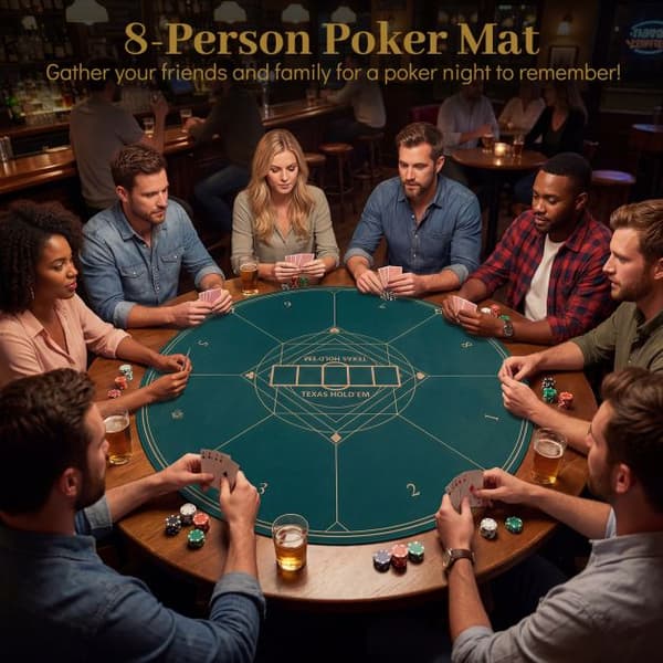 Pokerimatto Ø100 cm vihreä