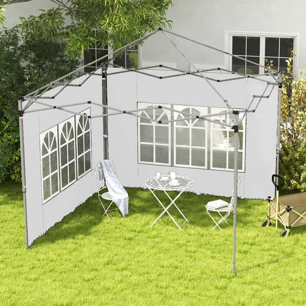 Pavillon Sidepanel Sæt, 295x195 cm, Hvid, Vandtæt