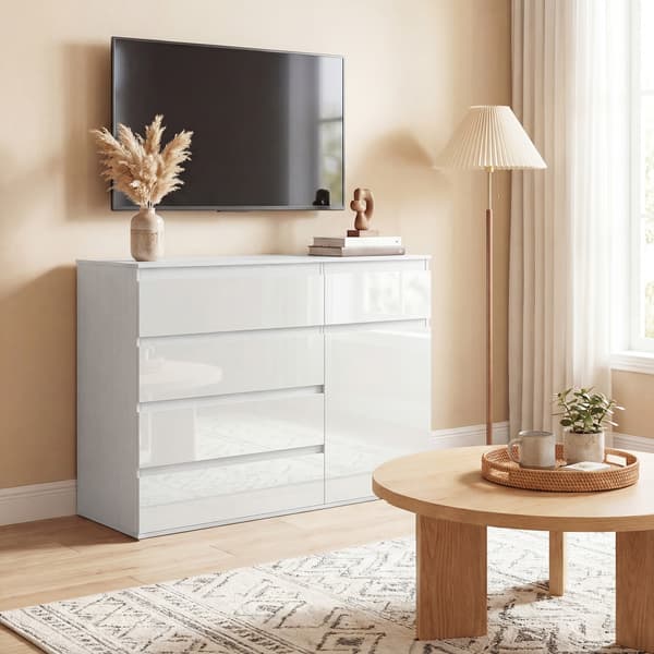 Skænk 100x40x80 cm Hvid opbevaring